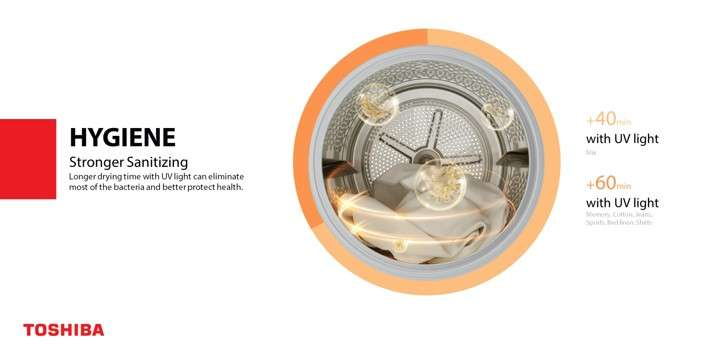 TOSHIBA TD-BK110GHS 10KG HEATPUMP DRYER (SILVER) - Image 3