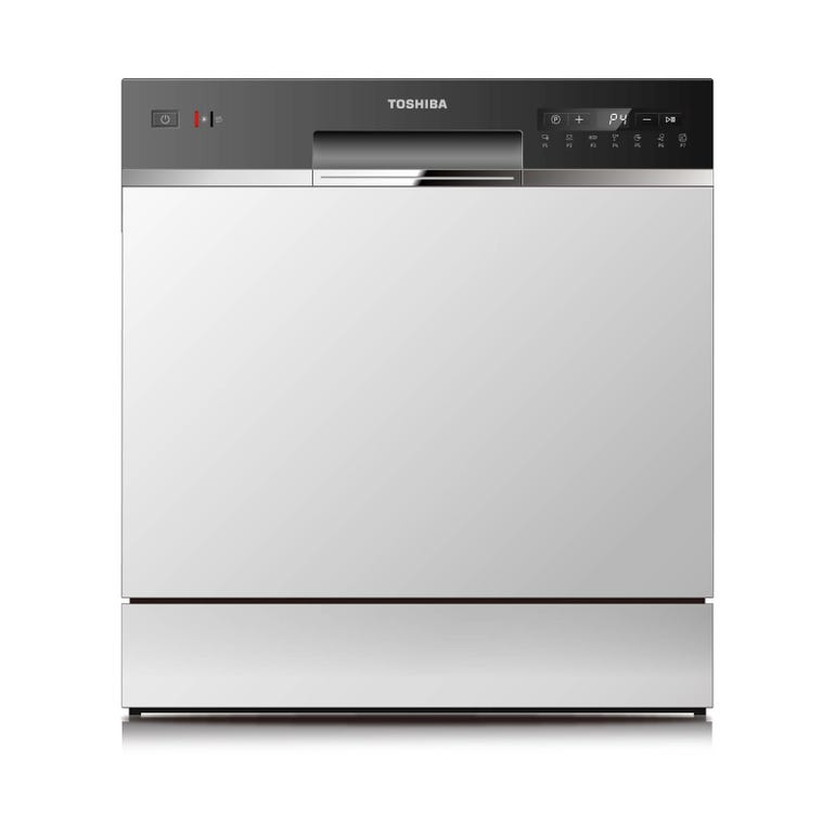TOSHIBA DW-08T1(S)-SG TABLETOP / PORTABLE DISHWASHER (UP TO 8 SETTINGS) (SILVER)