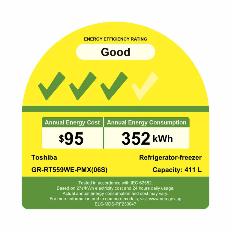 TOSHIBA GR-RT559WE-PMX(06S) 2 DR FRIDGE | REFRIGERATOR (411L) - Image 7