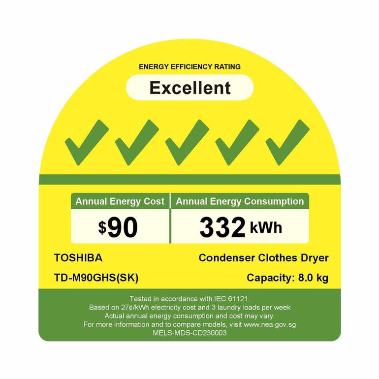 TOSHIBA TD-M90GHS(SK) 8KG HEAT PUMP DRYER - SILVER - Image 3