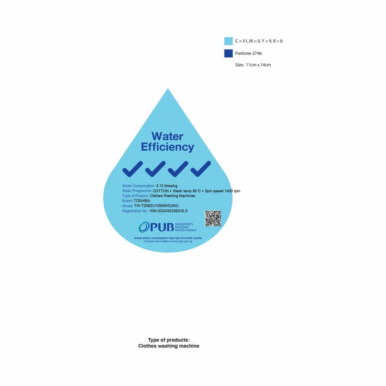 TOSHIBA TWD-T25BZU105MWS(MG) FRONT LOAD WASHER AND DRYER (9.5KG/7KG) - Image 10