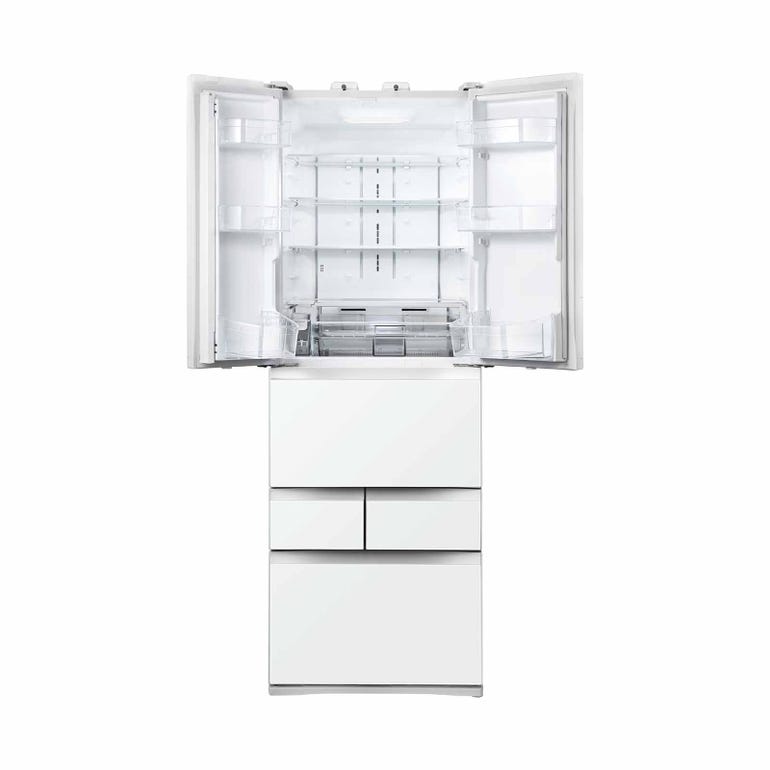 TOSHIBA GR-RM593WE-PGX(B3) MULTIDOOR FRIDGE (451L) - MATT WHITE GLASS - Image 2