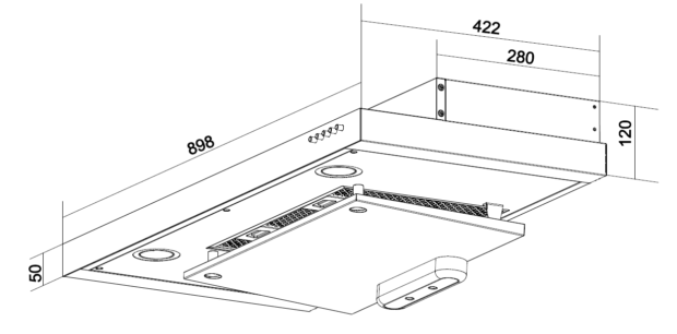 Tecno TCH 939TC BK || TCH 939TC SS Touch Control Slim Line Hood with DYNA-X Motor - Image 4