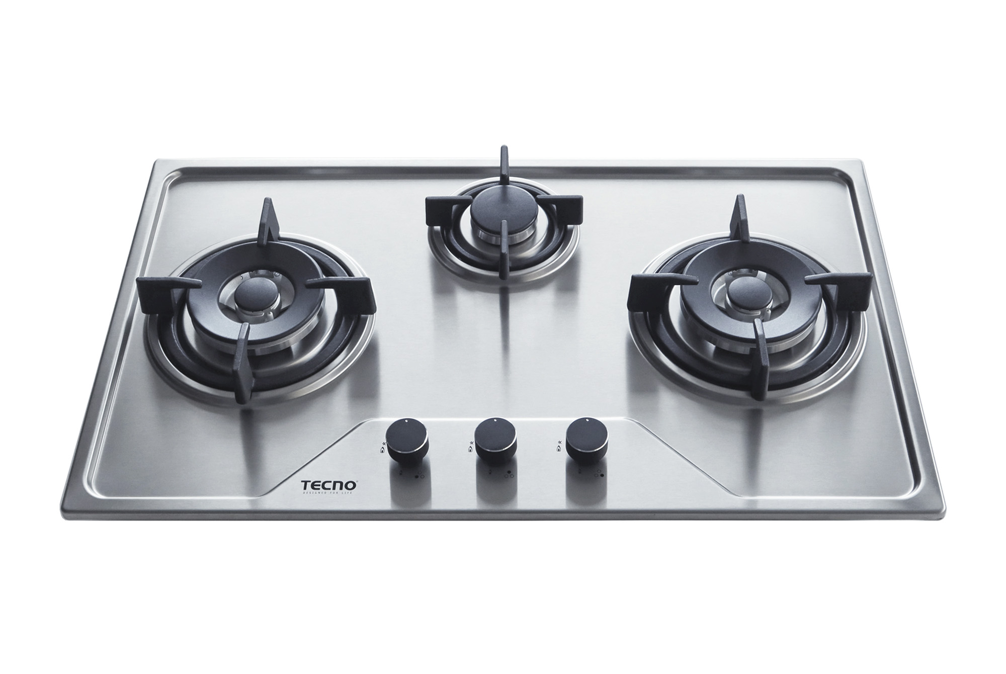 Tecno TS 7633TRSV | TS7633TRSV 3-Burner 76cm Stainless Steel Cooker Hob