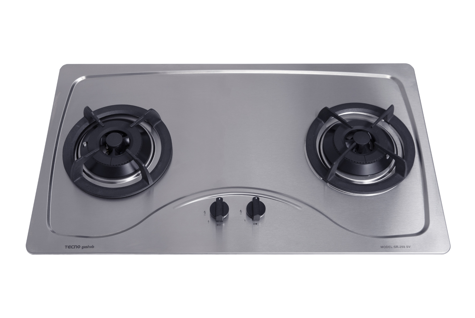 Tecno SR288SV 2-Burner 86cm Stainless Steel Cooker Hob