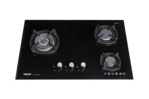 Tecno T23TGSV | T 23TGSV [75cm] 3-Burner Glass Cooker Hob with Inferno Wok Burner Technology