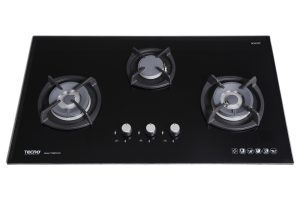 Tecno T 3388TGSV | T3388TGSV 3-Burner [88cm] Glass Cooker Hob with Inferno Wok Burner Technology