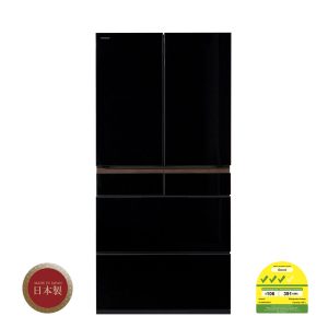 Hitachi R-GWC670TS [525L] Made in Japan Inverter Multi Door Fridge | Crystal Black & White - IoT Connected