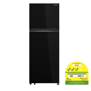 Hitachi HRTN6443SGBKSG [409L] Stylish Line 2 Door Top Freezer Fridge