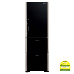 [STOCK LAST] Hitachi R-SG38KPS [375] Inverter 3 Door Glass Fridge