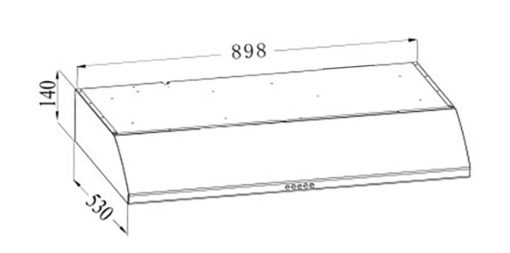 Tecno TCH 900SS | TCH900 SS Slim Line Designer Cooker Hood with Maxi-Flow Motor - Image 2