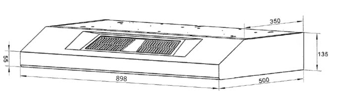 Tecno TCH 901 BK/SS Slim Line Designer Cooker Hood with Maxi-Flow Motor - Image 2