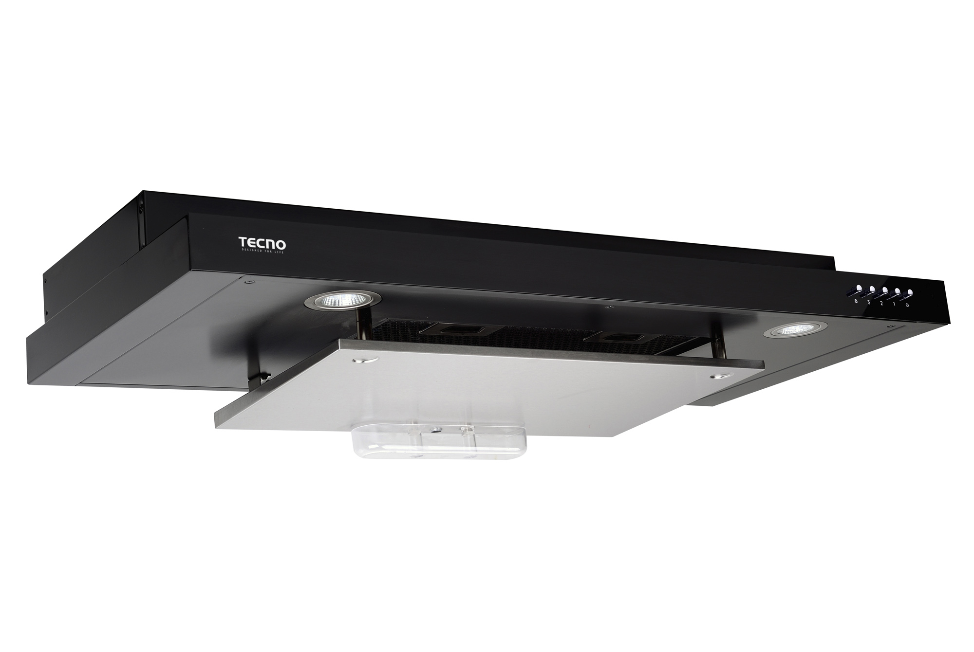 Tecno TCH 929DP BK || TCH 929DP SS Slim Line Hood with DYNA-X Motor (Full Black / Stainless Steel) - Image 2
