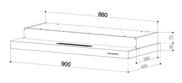 Tecno TH 979-3M Slim Line Cooker Hood with Revolutionary 3 Motor Design - Image 2