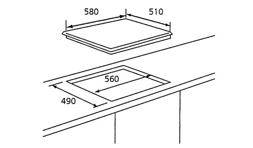 Tecno TA 608TRSV 4-Burner 60cm Stainless Steel Hob - Image 2