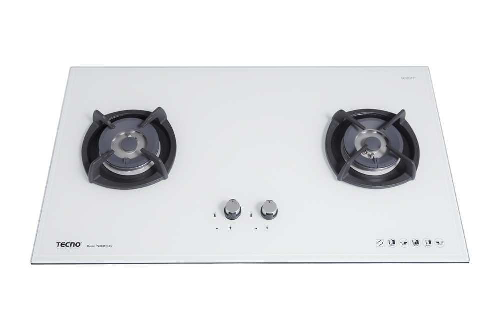 Tecno T2288TGSV | T 2288TGSV 2-Burner 88cm Glass Cooker Hob with Inferno Wok Burner Technology - Image 4