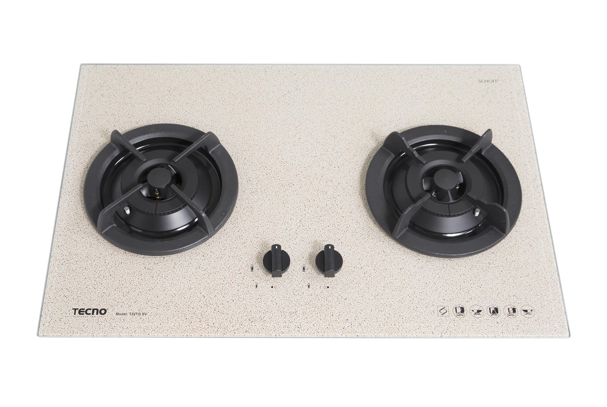 Tecno T22TGSV|T 22TGSV 2-Burner 70cm Tempered Glass Cooker Hob - Image 5