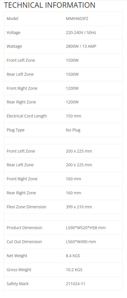 MAYER MMIH603FZ INDUCTION HOB - Image 3