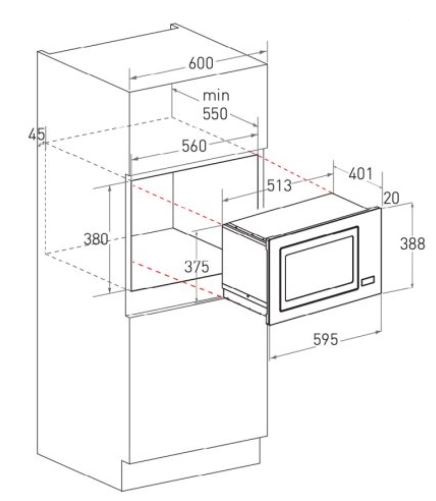 MAYER MMWG30B-RG 25L BUILT-IN MICROWAVE OVEN WITH GRILL - Image 2