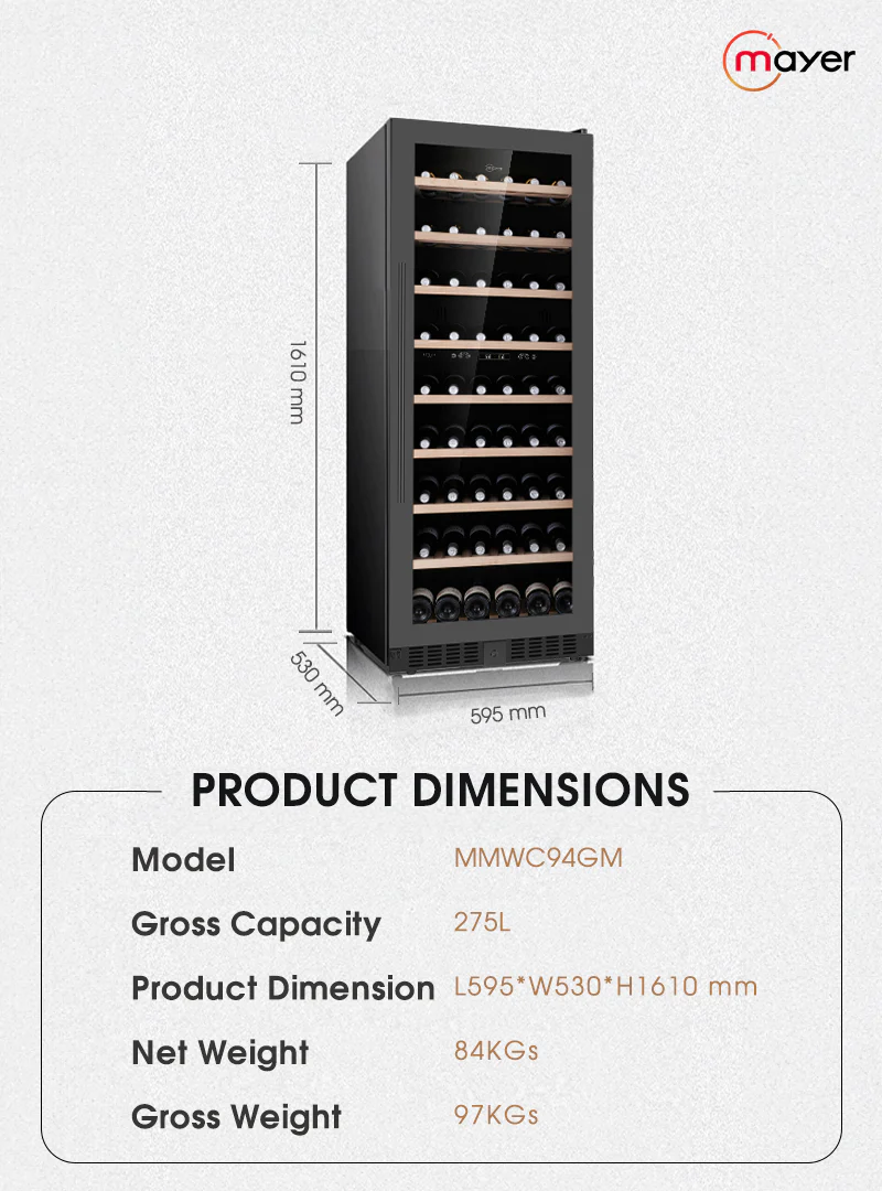 MAYER MMWC94GM WINE CHILLER (94 BOTTLES) - Image 7