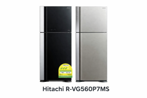 Hitachi R-VG560P7MS [450L] Inverter Glass Door Top Freezer Fridge