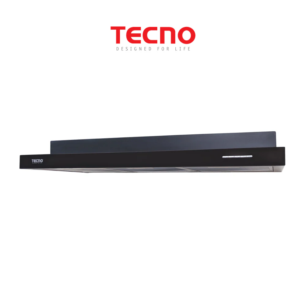 Tecno TH 978TL SS Slim Line Cooker Hood with Black Acrylic Front Panel - Image 2