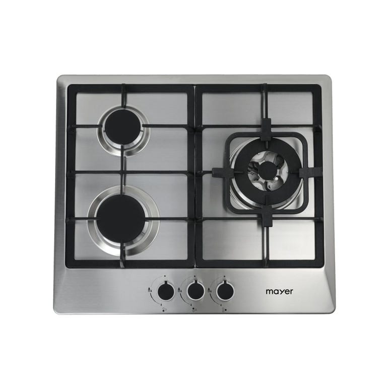 MAYER MMSS633 60CM 3 BURNER STAINLESS STEEL GAS HOB