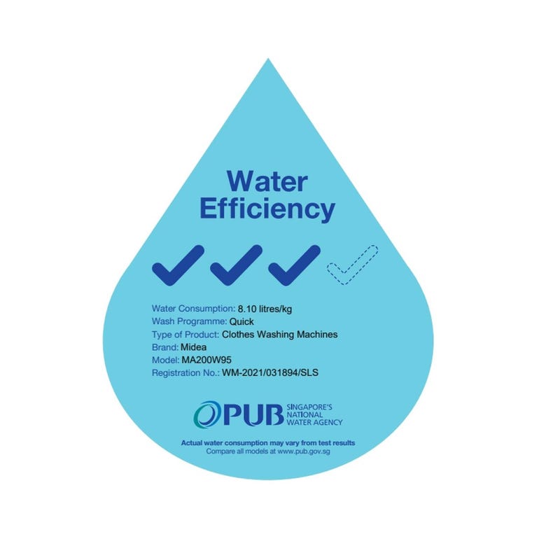 MIDEA MA200W95 9.5KG TOP LOAD WASHING MACHINE LUNAR DIAL SERIES - Image 3