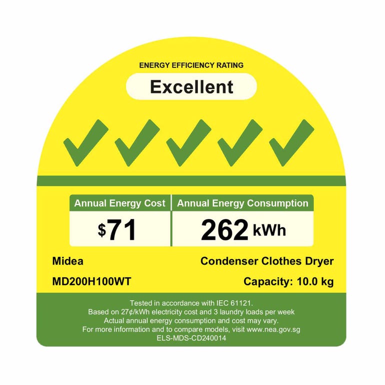 MIDEA MD200H100WT HEAT PUMP DRYER-DARK GREY (10KG) - Image 4