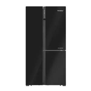 EuropAce ER9552WBG [639L] Premium 3 Door Side by Side Fridge (Black Glass)