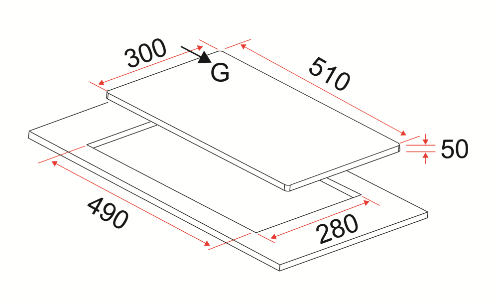 EF HB AG 130 VS A Gas Hob 30CM - Image 3