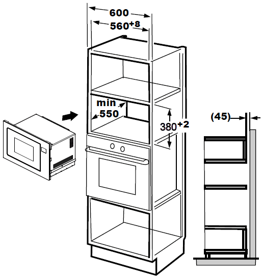 EF EFBM 2591 M BUILT-IN MICROWAVE OVEN WITH GRILL - Image 2