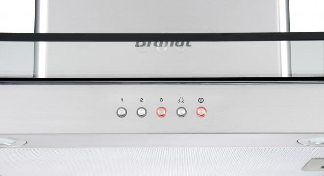 Brandt BHB1944IX Wall Mount Hood - Stainless Steel + Glass - Image 2