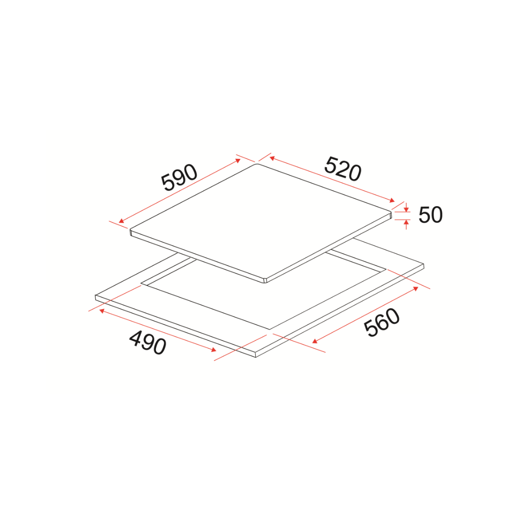 EF HB AV 461 A 4 ZONE BUILT-IN CERAMIC HOB - Image 4