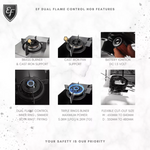 EF EFH 2763 WT VSB 2 BURNER STAINLESS STEEL HOB WITH SAFETY VALVE - Image 4