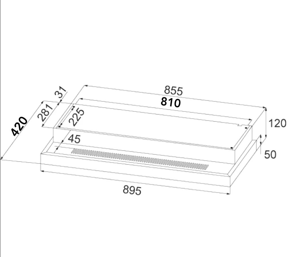 EF EFCH 9202T BK Cooker Hood 90CM - Image 3