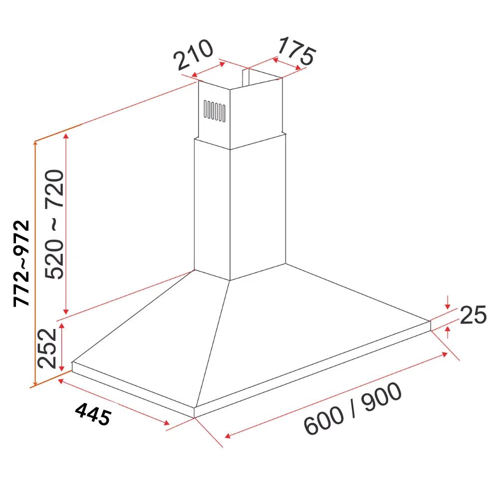 EF CK PREMIO 60 Cooker Hood 60CM - Image 2