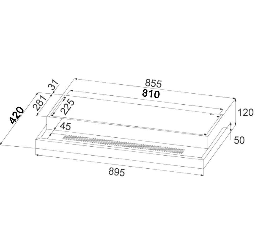 EF EFCH 9201T SS Cooker Hood 90CM - Image 2