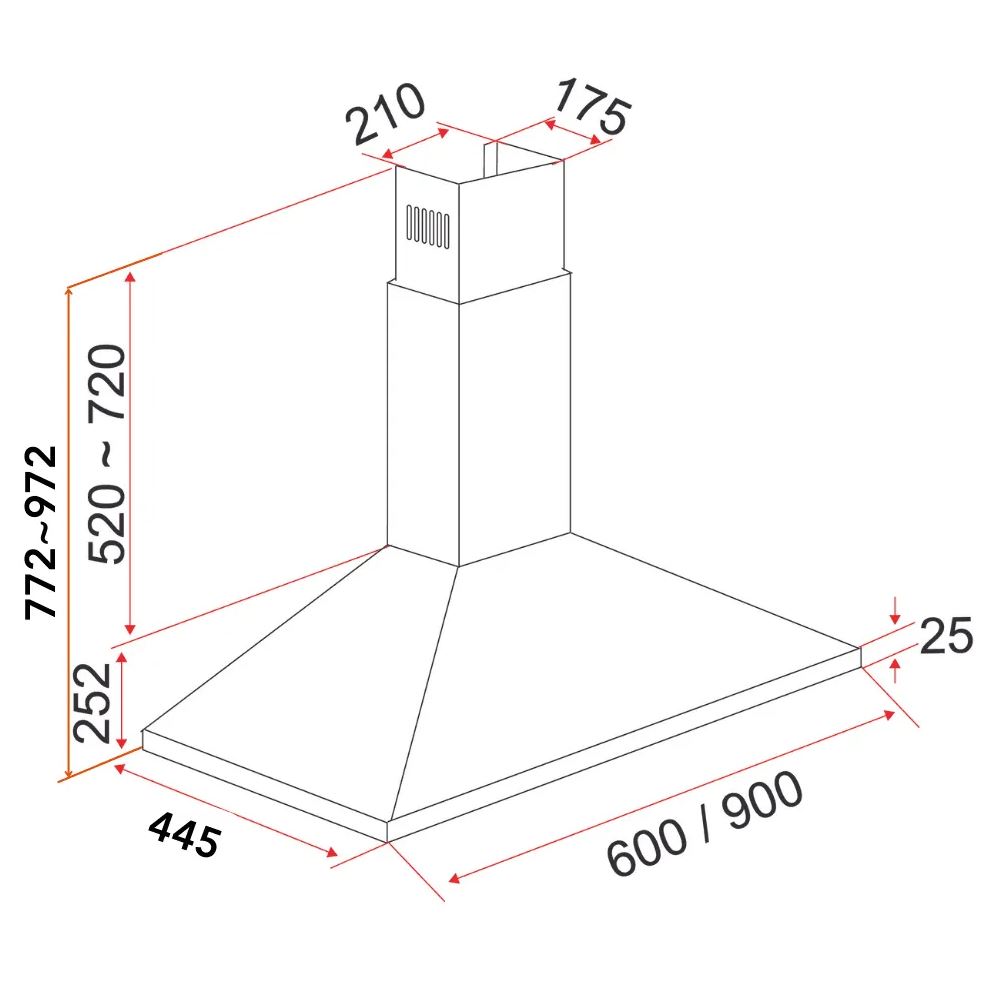 EF CK PREMIO 90 Cooker Hood 90CM - Image 2