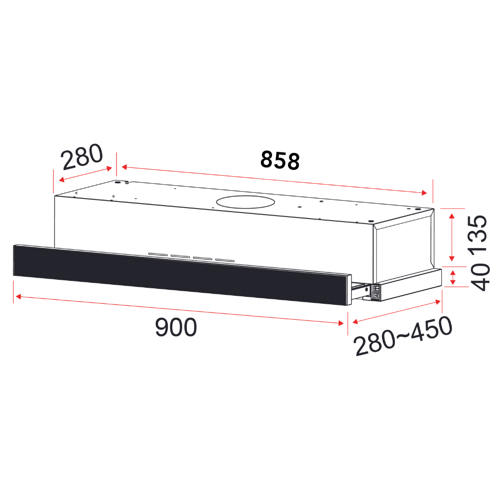 EF EFCH 9402-AL Cooker Hood 90CM - Image 2