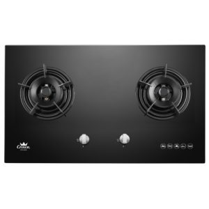 Crown CR-828 Tempered Glass 2 Burners Built-in Gas Stove