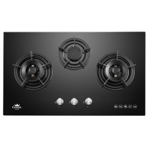 Crown CR-838 Tempered Glass 3 Burners Built-in Gas Stove