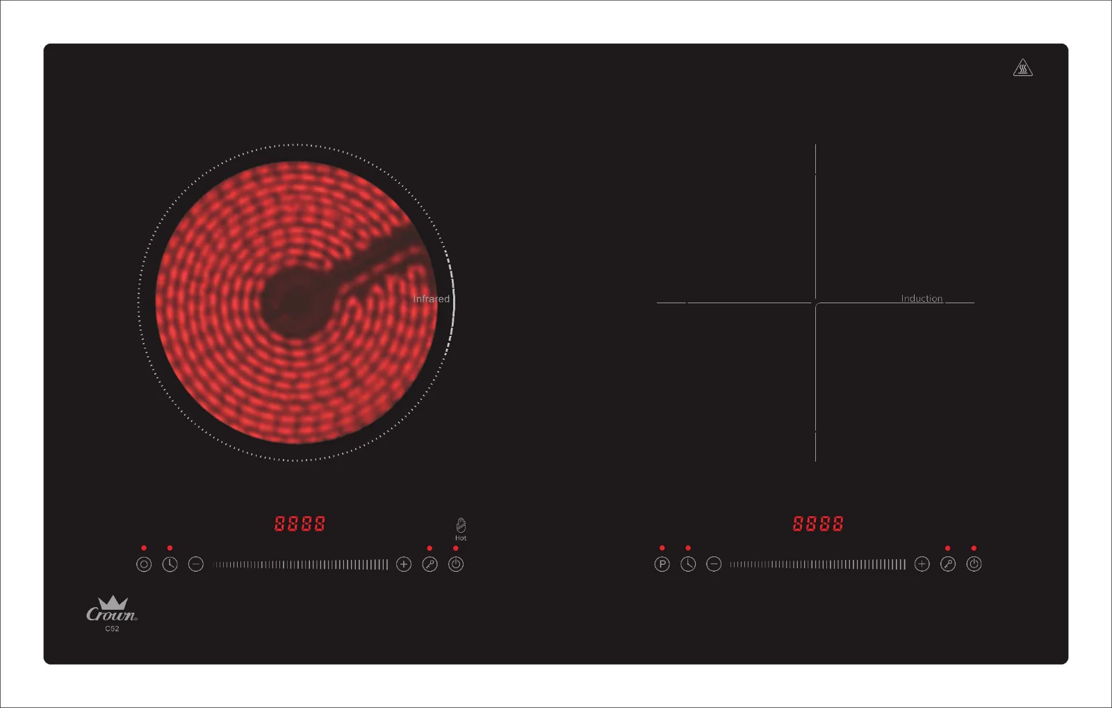 Crown C52 Ceramic Induction Hybrid Cooker Hob