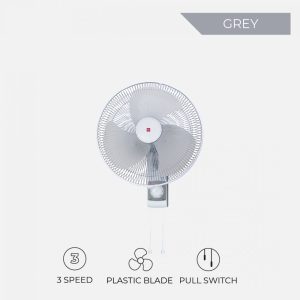 KDK M30CS [12"Inch] 3-speed Wall Fan with Pull Switch Oscillation Control