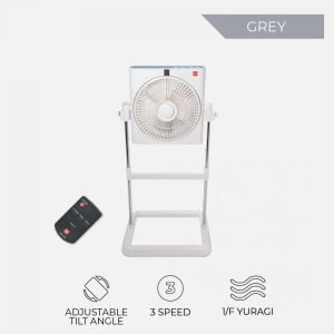 KDK SC30H 3-speed Box Fan with Remote Control - (30cm/12”)