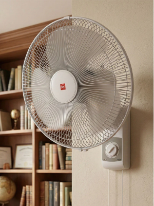 KDK M40CS 16 Inch Wall Fan | 3 Speed Wall Mounted Fan | Oscillating Fan | Powerful Airflow | Quiet Operation | Home & Office