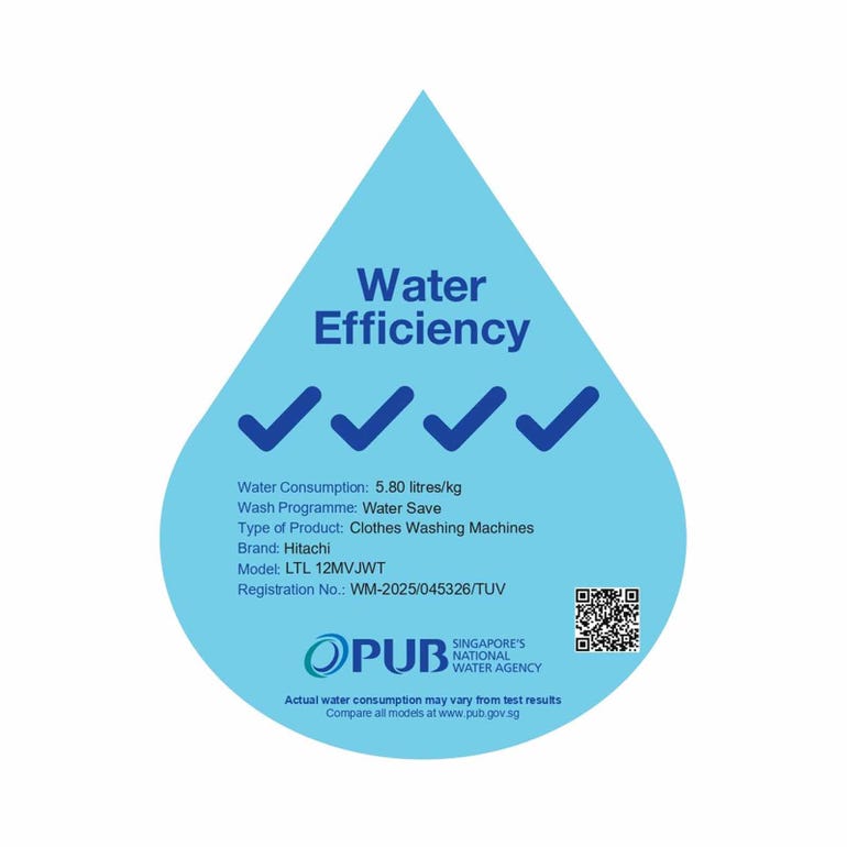 HITACHI LTL-12MVJWT TOP LOAD WASHER (12KG) - Image 2