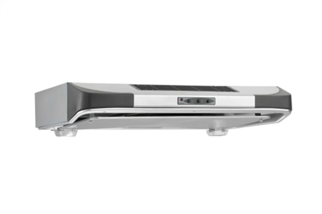 Rinnai RH-90ERi Slimline Hood | Stainless Steel and Metallic Silver Finishing