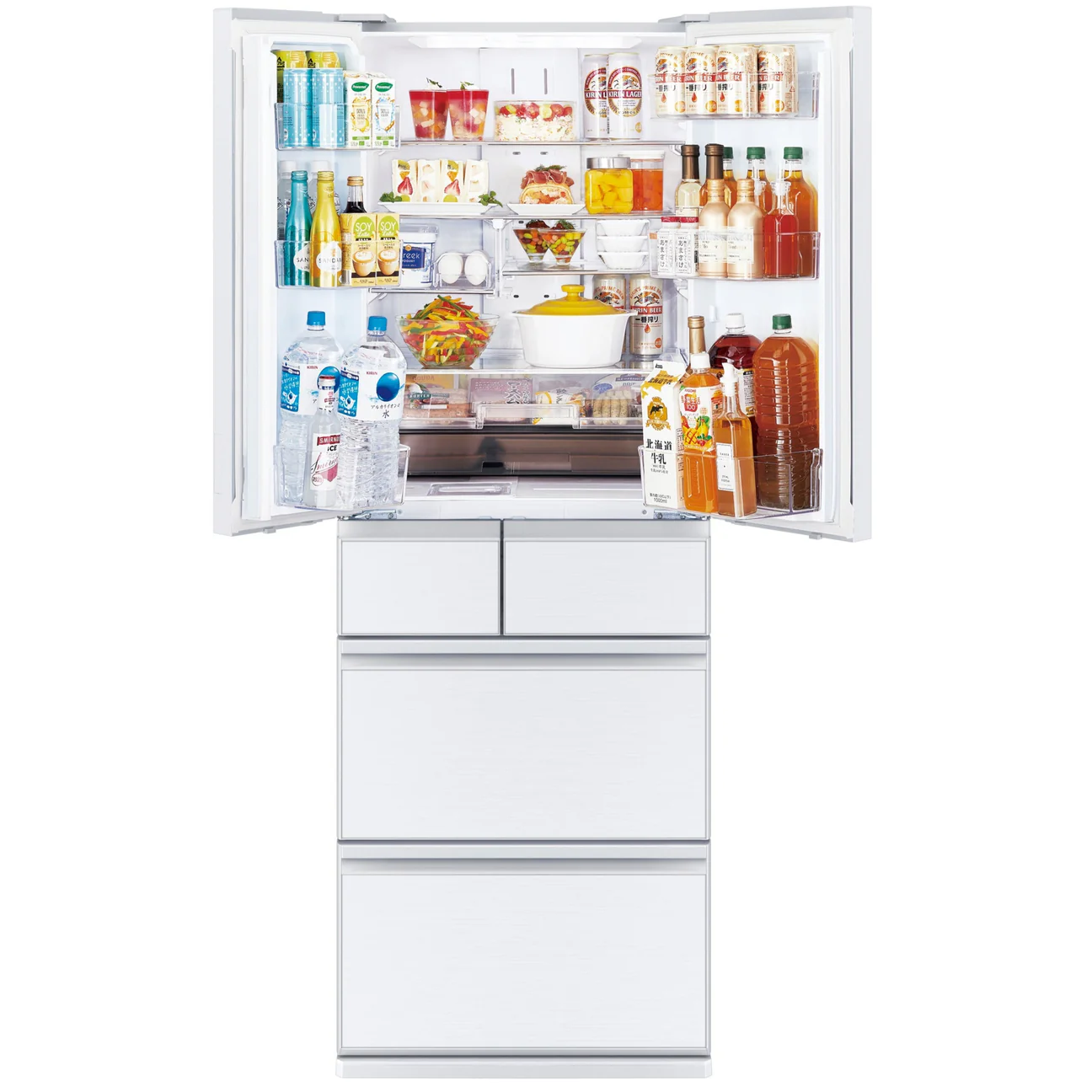 Mitsubishi MR-WZ55K-WP | MR-WZ55K-CP 6 Door Multi Door Fridge - Image 4