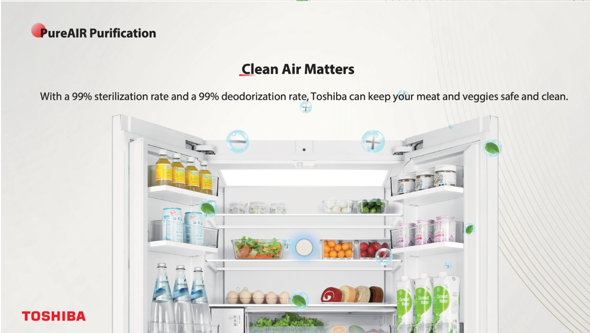 TOSHIBA GR-RF691W-PGX(67) Japandi Series 524L French Multi Door Refrigerator - Image 4